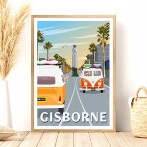 Gisborne Gis: Gisborne Travel Poster, New Zealand