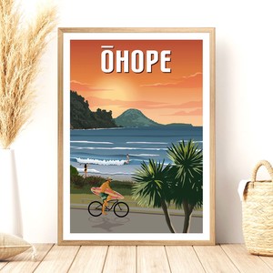 Bay Of Plenty Bop: Ōhope Beach Sunset - Travel Poster, New Zealand
