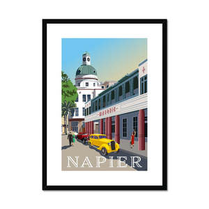 Hawkes Bay Hkb: Napier Framed & Mounted Print