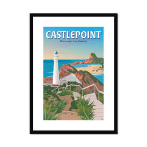 Wellington Wgn: Castlepoint Framed & Mounted Print