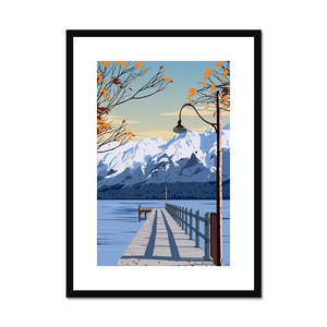 Otago Ota: Glenorchy Wharf Framed & Mounted Print
