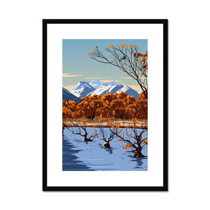 Glenorchy Willow Trees Framed & Mounted Print
