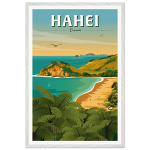 Hahei Travel Poster, Coromandel, New Zealand