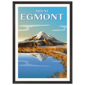 Travel Posters: Mount Egmont Travel Poster - Taranaki, New Zealand