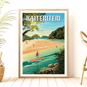 Travel Posters: Kaiteriteri Travel Poster - Tasman, New Zealand