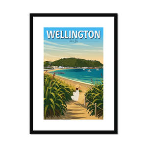 Framed Posters: Wellington Island Bay Framed & Mounted Print