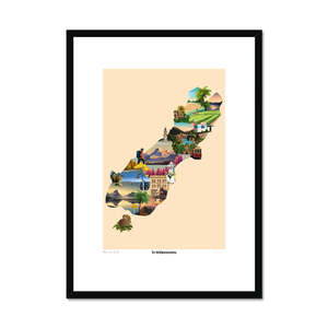 Framed Posters: Te Waipounamu Framed & Mounted Print