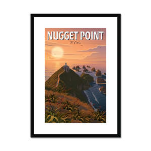 Nugget Point Framed & Mounted Print