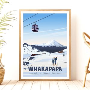New Releases: Whakapapa, Tongariro National Park Travel Poster - New Zealand