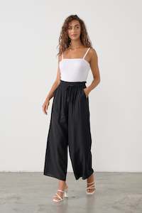 Caju: Wide Leg Pant -Black