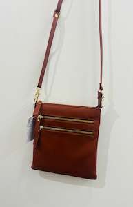 Handbags Wallets: Slim line crossbody bag -Caramel