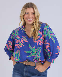 Under 50 Outlet: Leilani Blouse Lani Tropical Print