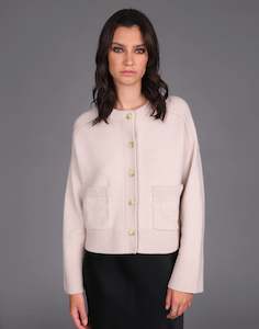 Chunky Merino Classic cardi -Chalk