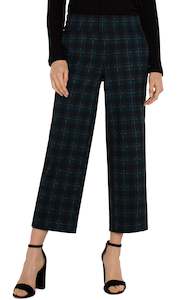 Mable Pull on crop straight - Forest plaid