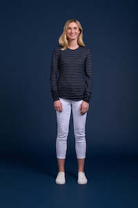 Robinson Top Stripe-Navy/White