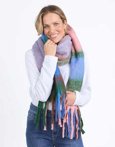 Elm Crest Scarf pink/green