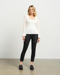 Et Alia: Lucy Knit Top -Ivory