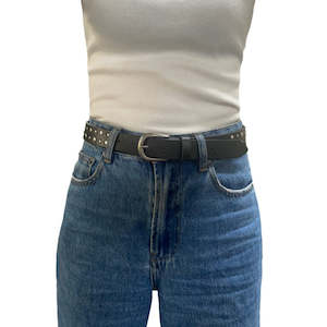 LOOP LEATHER Tara Studded Leather Belt