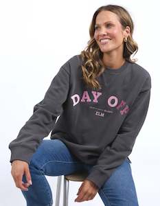 Sweatshirts Jumpers And Crews: DAY OFF CREW -Washed Black