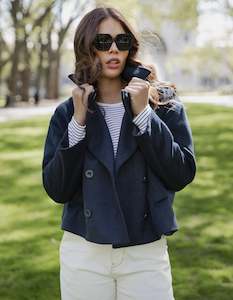 Merino Wool: Harley Peacoat Dark Sapphire