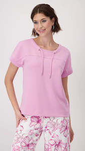 Monari: 409363 Embellished Jersey Tee - Bubblegum