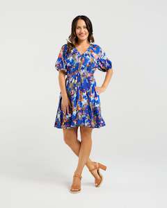 Zafina: Rowen Dress-Blue Fusion