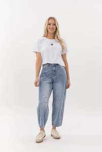 Mi Moso: Barrell Jean light Blue