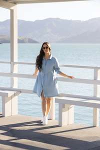 Knewe: Piper Dress K1045-Light Wash