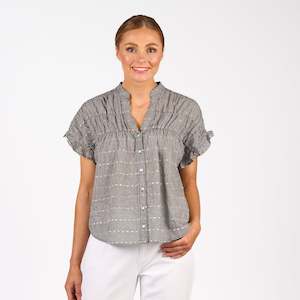 K5097 Addison Top-Black Check