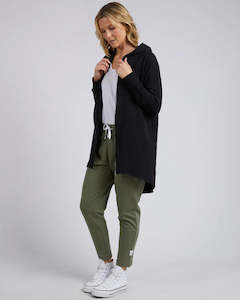 MARA ZIP HOODIE-black