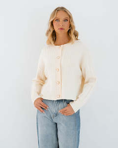 Sweatshirts Jumpers And Crews: MADDISON CARDIGAN CREAM PH12270