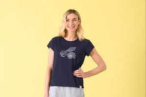 Sumner printes tee-Navy Shells