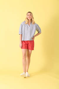 Windsor shirt -navy stripe