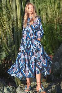 Coop: SUN & THE SWOON DRESS-BLUE ALOHA