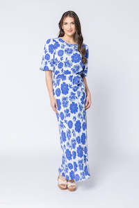 Seeking Lola: SPARKLING DRESS-SAPPHIRE BLOOM