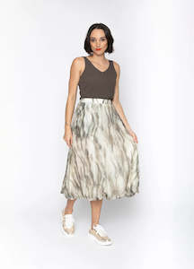Blacklist: Blacklist Narla Skirt - Dune Print
