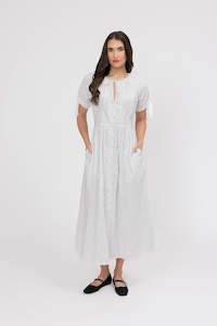 Pre Order: ETERNITY SS V NECK MIDI DRESS