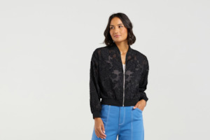 Et Alia: Skylar Bomber-Shadowed Florals