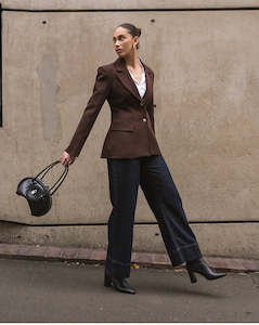 White Closet: White Closet Chocolate Blazer