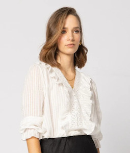 AMELIA BLOUSE-Vintage White