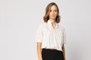 Drama The Label: DALILA TOP-WHITE CHECK