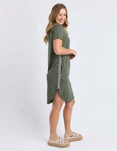 Foxwood: Bay Tape Dress Khaki