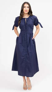 Eternity v neck midi dress - Navy