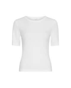 MSCH Betrina Rib 2/4 Tee-Bright White- TEE Top seller