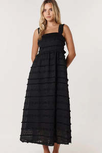 Fate Becker: SIERRA LACE DRESS-BLACK