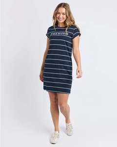 Foxwood: Caleb Stripe Dress Navy/White Stripe