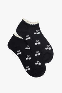 Black Cherry Ankle Sock