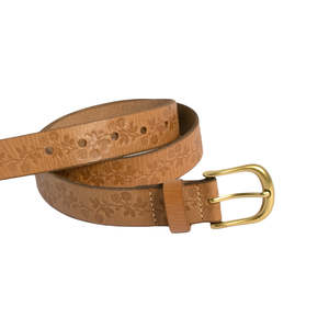 Loop Leather: Kylie Women’s Embossed Leather Belt