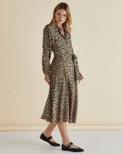 Under 50 Outlet: Lisa Leopard Shirt Dress - Leopard Print