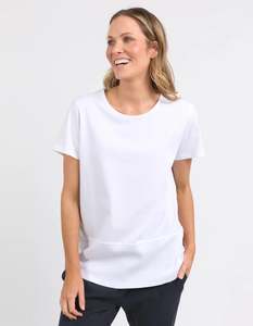 Under 50 Outlet: Rib Short Sleeve Tee White